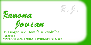 ramona jovian business card